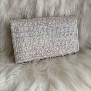 Vintage Ivory Hand beaded Clutch